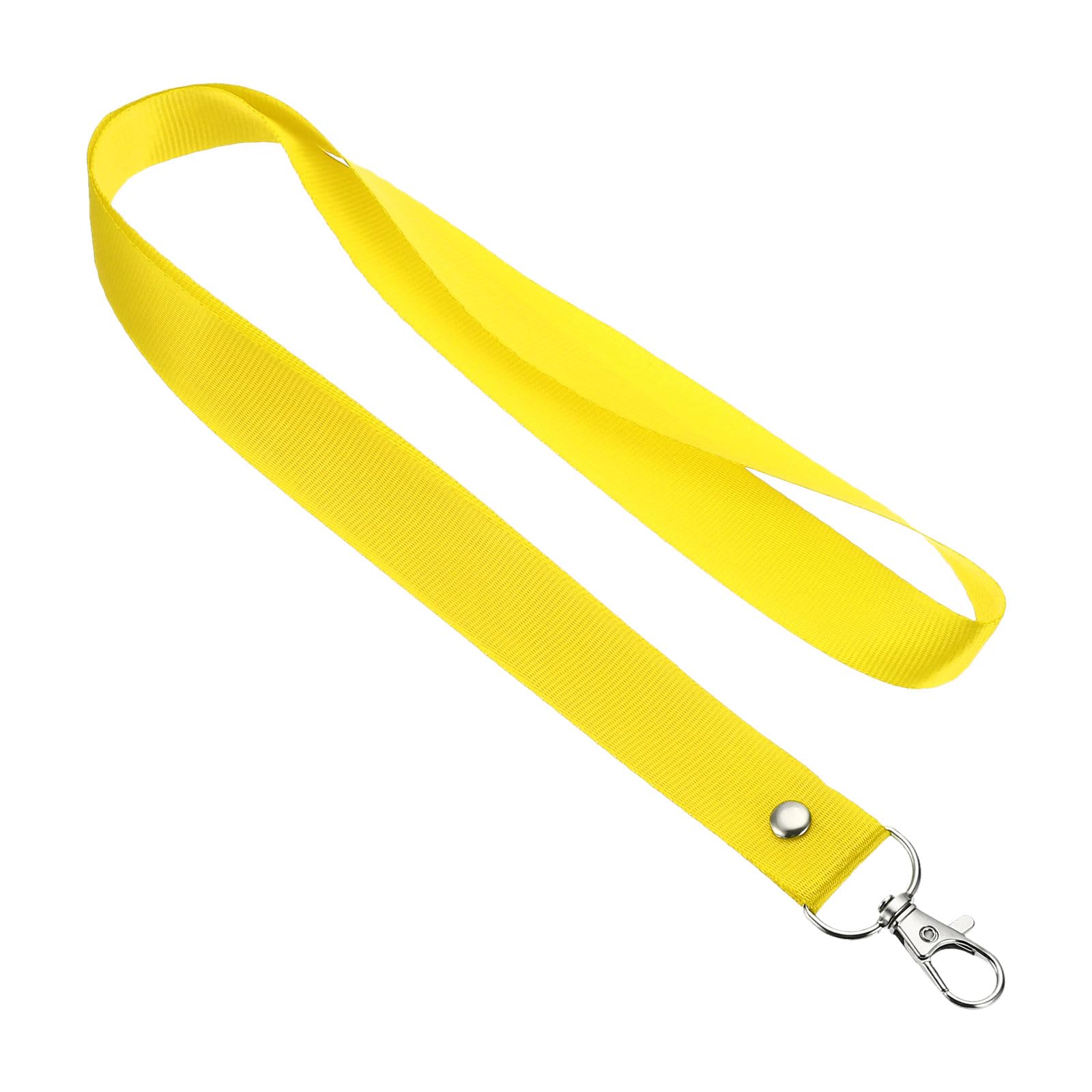 PATIKIL 17" Neck Lanyards, 20 Pack 0.8" Width Flat Strap Lanyard with Swivel Hook Clip for Name Tag Badges Holder ID Card Keys, Yellow