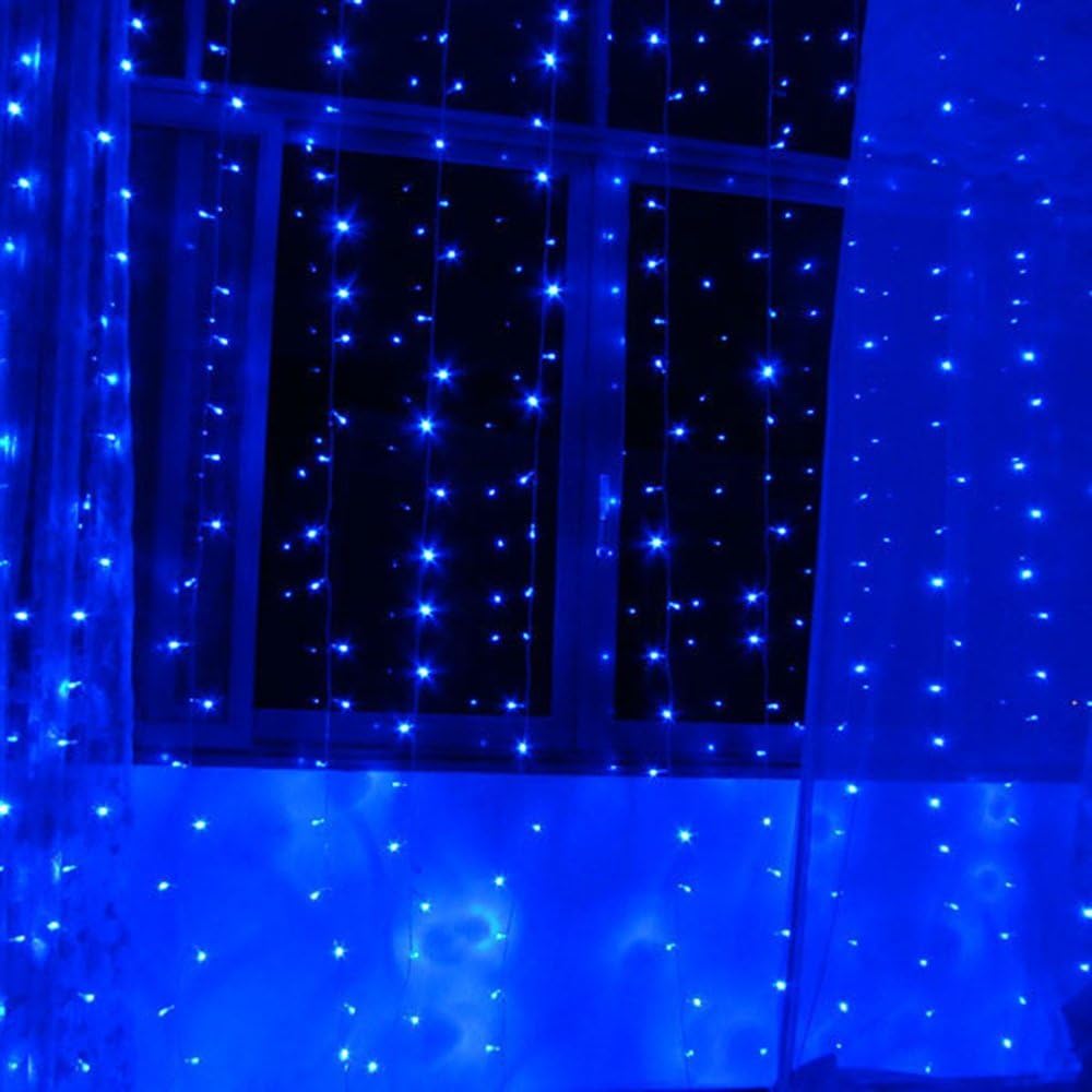 300 LED Outdoor Party Christmas Xmas String Fairy Wedding Curtain Light 110v or 220~240v (Blue)