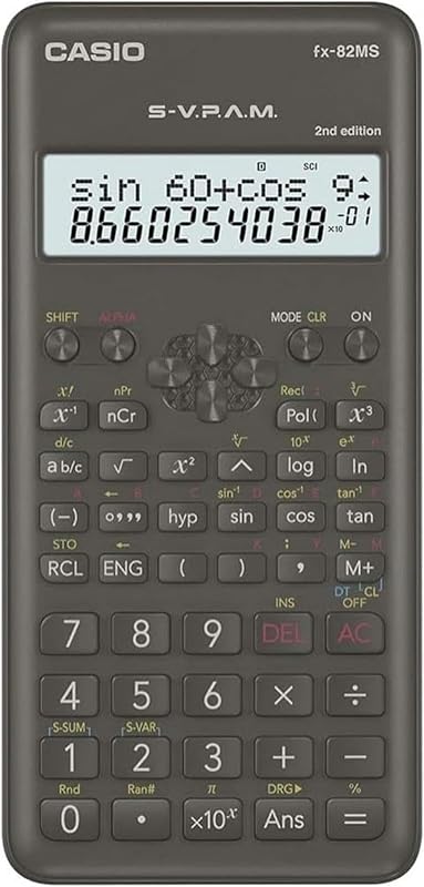FX-82MS-2 Wissenschaftlicher Taschenrechner, Batteriebetrieb, grau