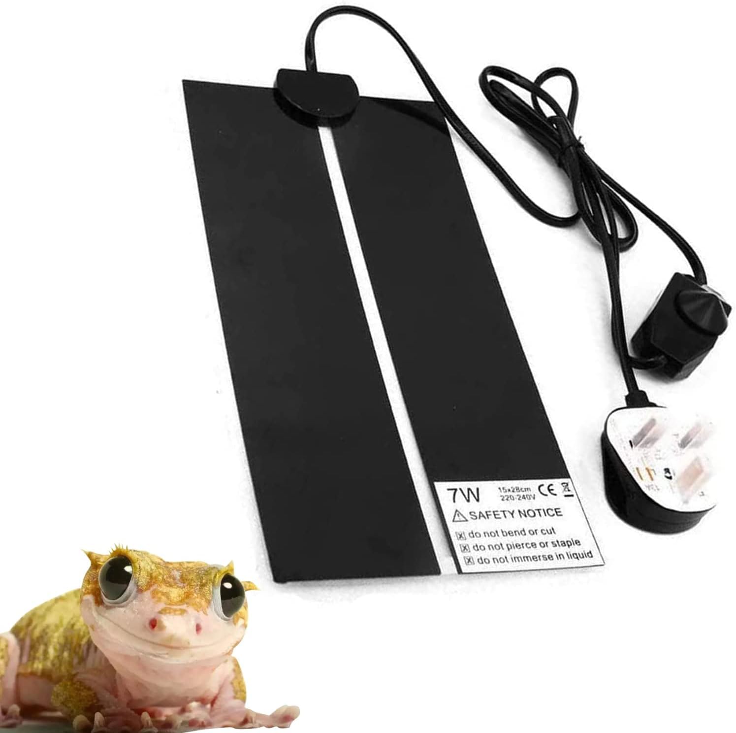 MAOYUTOU Heating Mat Reptile Heating Pads with Temperature Adjustment Lizards Heat Mat14W 11x11 inch inch Removable Heat Pads for Turtle Tortoise Snakes Plant Terrariums Gecko Lizard