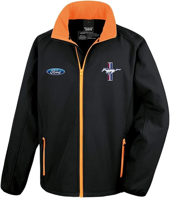 Amazon.com: Official Licensed Ford Mustang Softshell Race Jacket: Clothing