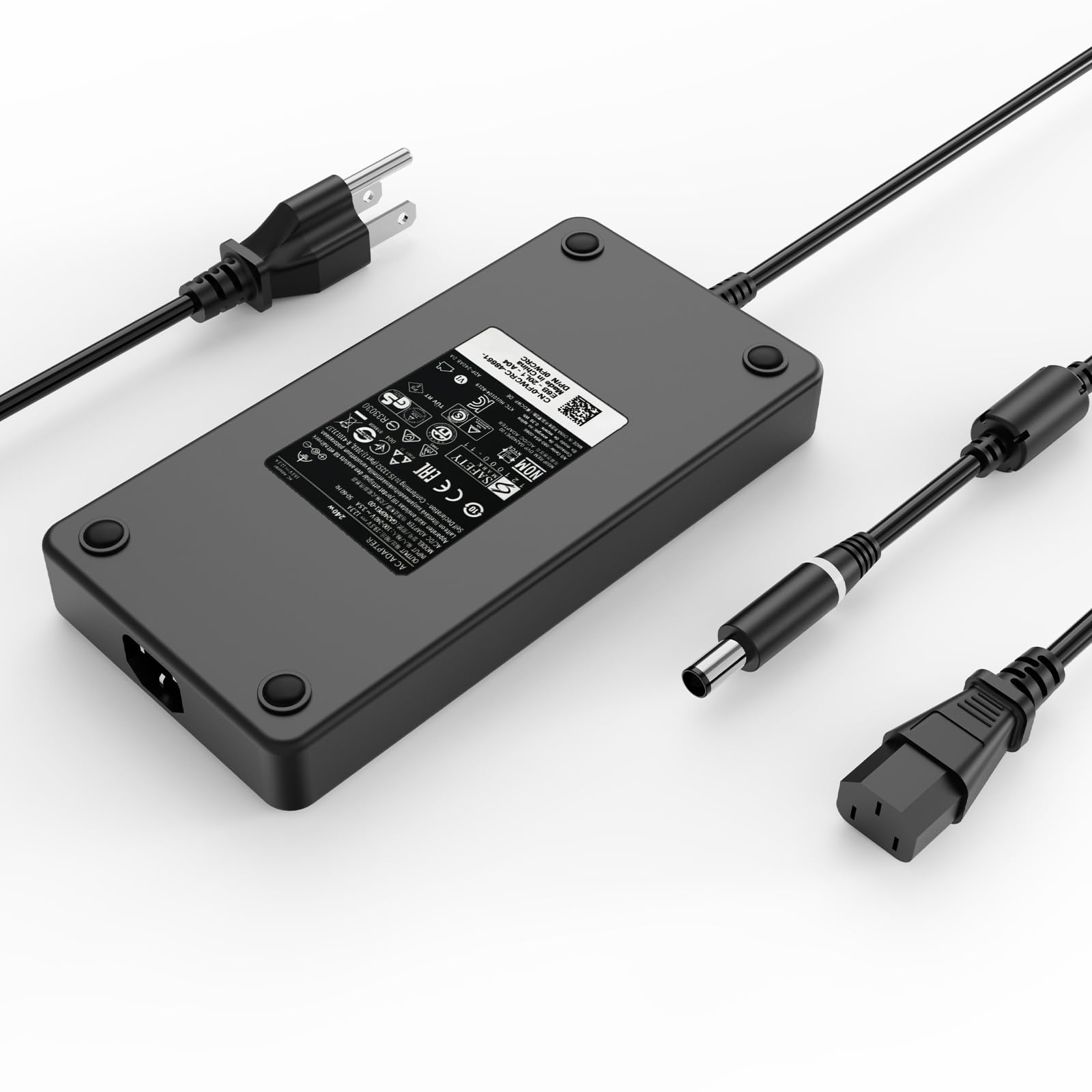 Photo 1 of Abbooo Slim 240Watts Laptops Charger for Dell Alienware 15 17 M17x M18x R3 R4 R5 m15 r7 Precision M6800 M6700 M6600 M6500 M6400 GA240PE1-00 Power Supply Cord,