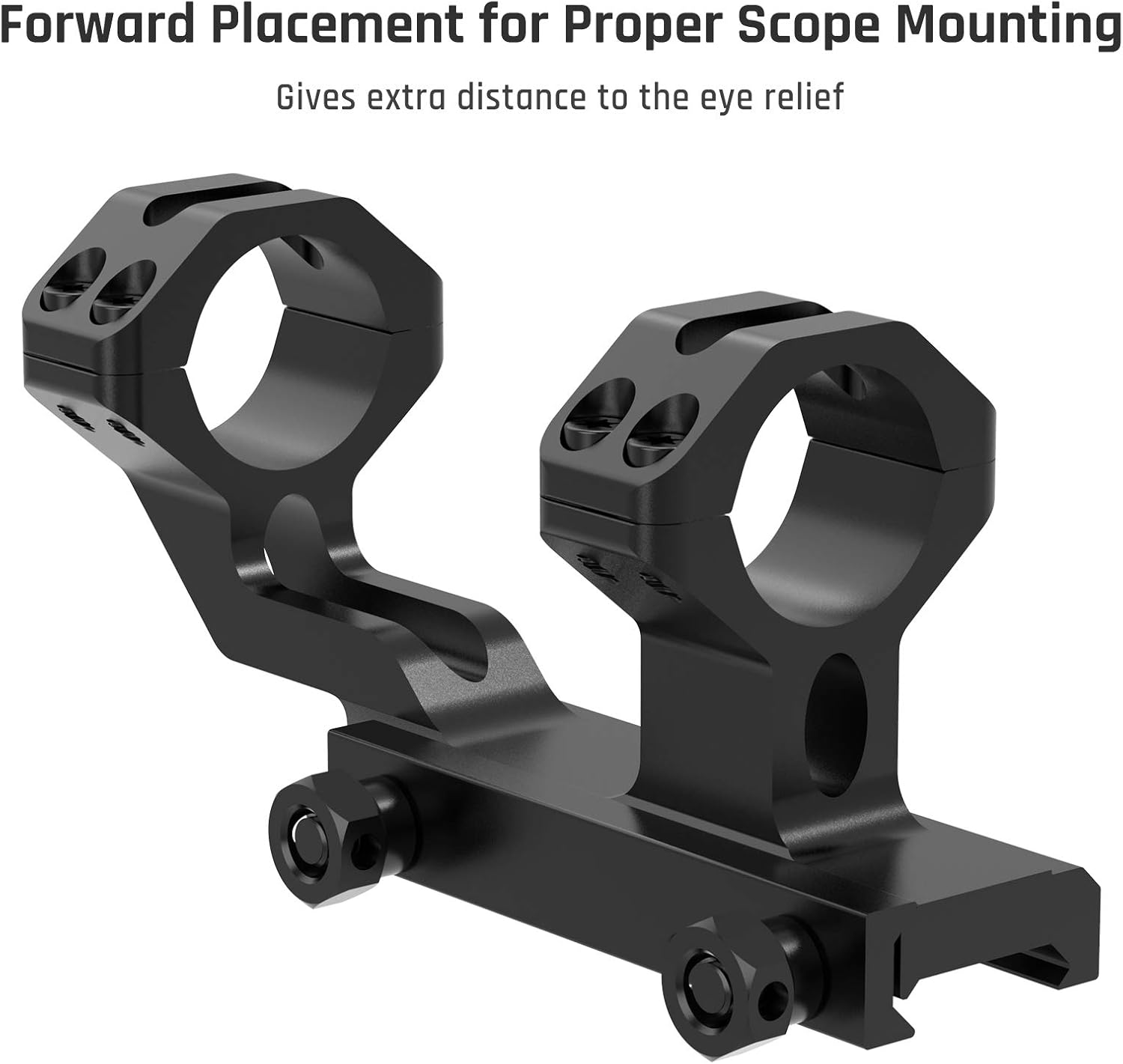Feyachi SRM12 Scope Mount Offset Cantilever Dual Ring 1 Inch Diameter Riflescope Picatinny Mount : Sports & Outdoors