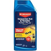 BioAdvanced Carpenter Ant &amp; Termite Killer Plus Concentrate - 40 oz Bottle | Kills 75+ Listed Insects - Outdoor Insect Control - Up to 3 Months Protection - Covers Up to 21,000 Square Feet
