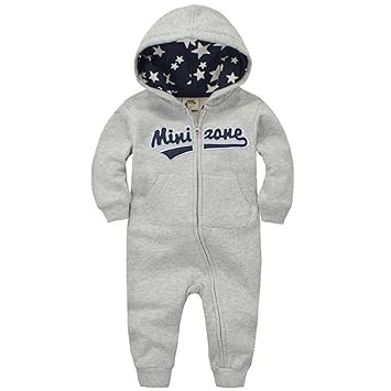 Baby Strampler mit Kapuze Overalls GudeHome Maedchen Jungen Jumpsuit Schneeanzüge Säugling Langarm-Bodysuits Baumwolle Spiela