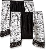 Ahh By Rhonda Shear Women's Pin up Lace Control Panty, Paris Script, Large (Pack of 2)