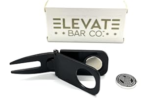 Elevate Bar Co. Multi-Use Magnetic Golf Club Holder, Golf Divot & Marker Tool