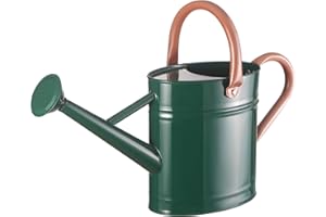 CherHome Watering Can for Outdoor Plants&Indoor Plants,Plant Watering Can 1 Gallon,Metal Flower Garden Watering Can Water Can Watering Pot,Galvanized Steel Watering Can Outdoor(Green)