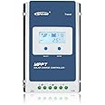 EPever MPPT Solar Charge Controller 40A 12V/24V Auto Common Negative Grounding with LCD Display Max PV 100V Solar Panel Battery Charging Regulator for Gel Flooded Sealed Lithium Battery (40A MPPT)