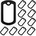 10 Pack Dog Tag Silicone Silencer Black Military Dog Silencers for Authentic Military Id Tags Rubbers to Reduce Noise, 52 x 31 mm/ 2.04 x 1.22 Inches