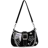 Ecohaso Grunge Shoulder Bag Fairy Grunge Hobo Bag Denim Chain Y2K Purses Crossbody Bag for Women