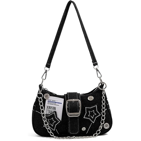 Amazon.com: Women Grunge Canvas Shoulder bag Y2K Casual Hobo