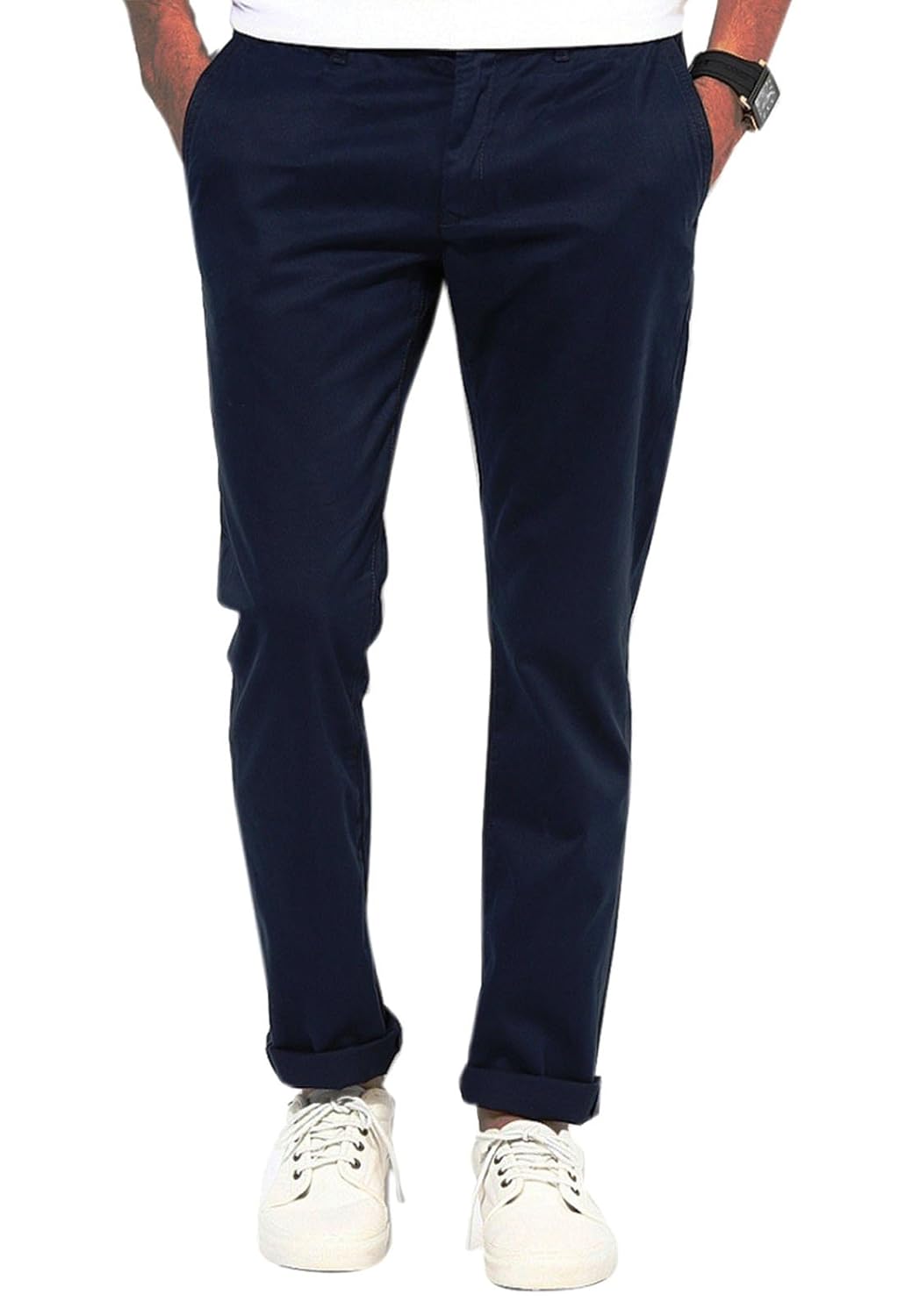 ad & av mens casual trouser (110_mens_lycra_black_hh)-black