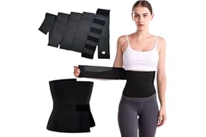 Turtlestre Women Waist Trainer for Tummy Control, Adjustable Tummy Wrap Waist Trimmer Belt, Plus Size Body Shaper for Workout