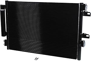 Kool-Vue A/C Condenser Compatible With 2007-2017 Jeep Patriot, For 2011-2017 Jeep Compass, For 2010-2012 Dodge Caliber, 2 L Automatic CVT Transaxle With Integrated Oil Cooler Aluminum Core CH3030246