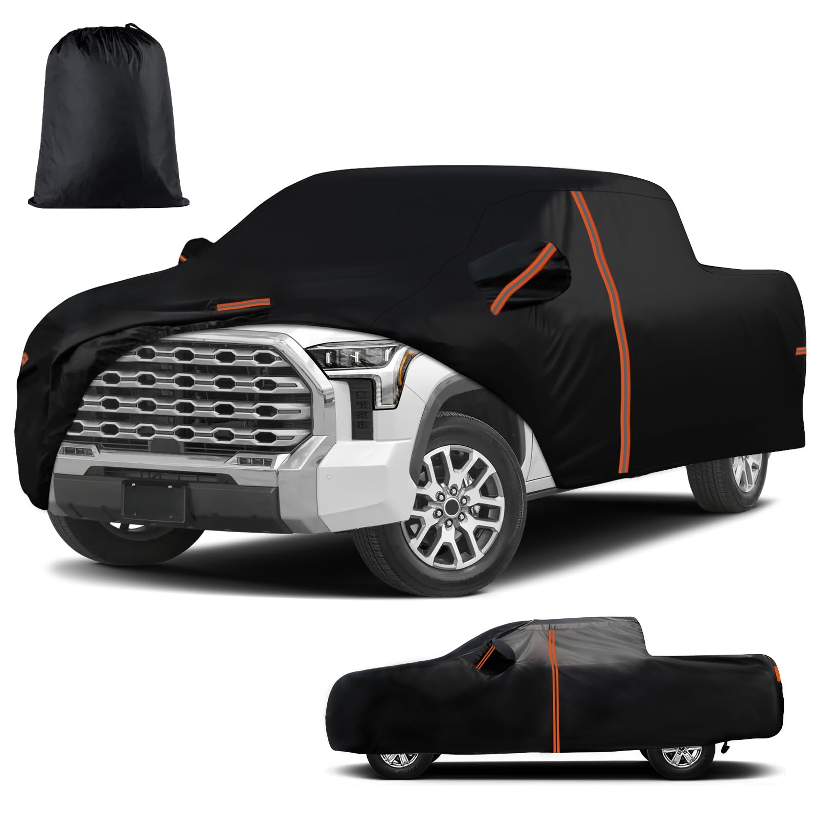 Photo 1 of Waterproof Truck Cover for 2022-2025 Toyota Tundra CrewMax Cab 5.5"&6.5" Bed – All-Weather Outdoor Pickup Cover with Zipper Door & Windproof Straps, Sun UV Protect