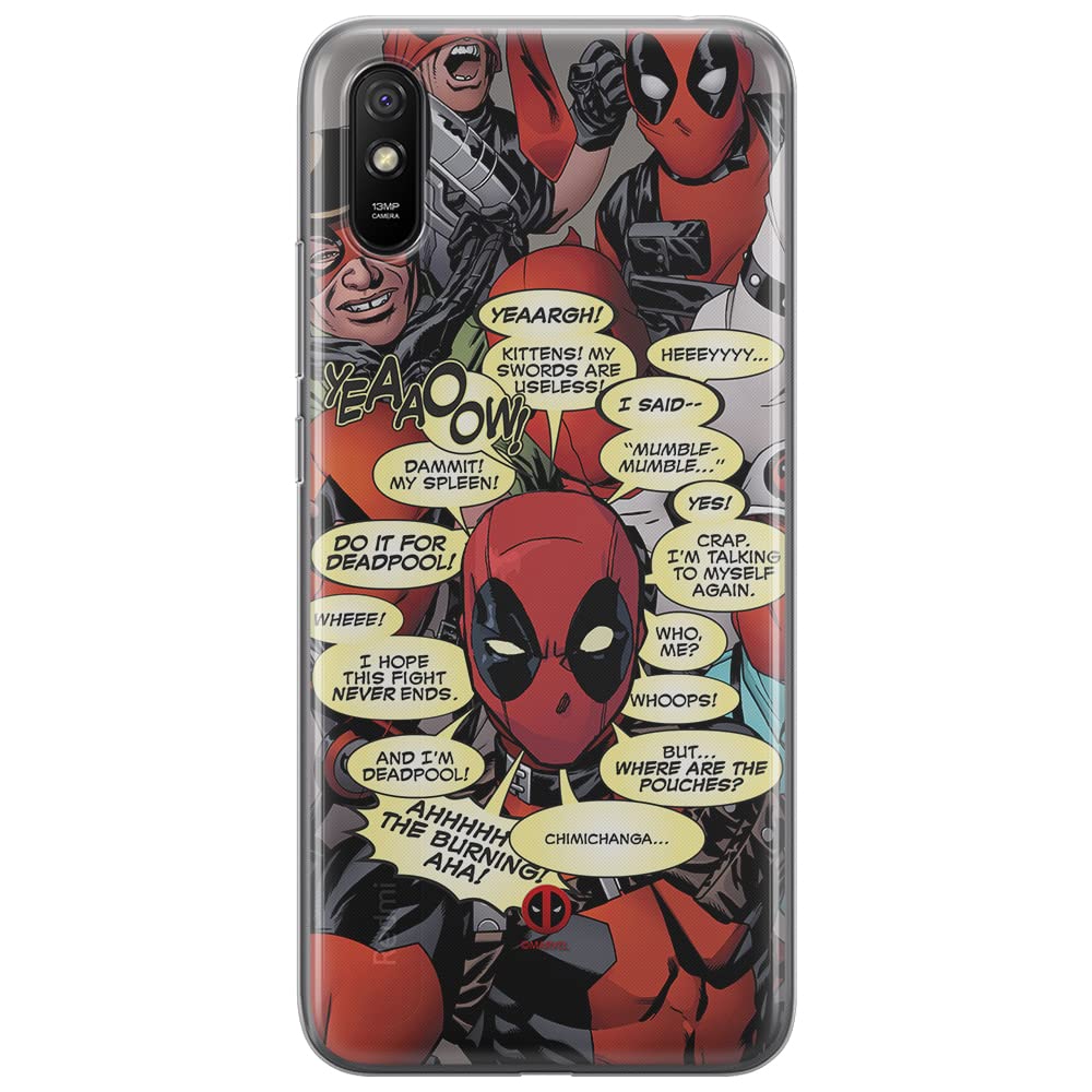 ERT GROUP mobile phone case for Xiaomi REDMI 9A original and officially Licensed Marvel pattern Deadpool 008 optimally adapted to the shape of the mobile phone, case made of TPU