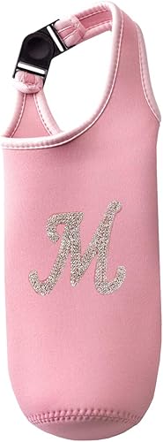 Amazon Co Jp Giselle ペットボトルホルダー ボトルカバー ボトルケース 保冷 保温 水筒 登山 650ml お弁当 グッズ アウトドア キャンプ レジャー ピクニック 遠足 イニシャル 名入れ ピンク イニシャル M ジュエリー