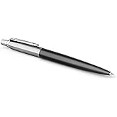 Parker Jotter Ballpoint Pen Bond Street Black with Chrome Trim Medium Point Blue Ink Gift Box (1953184)