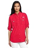 Columbia Women's Bahama Long Sleeve Shirt, X-Small, Bright Rose