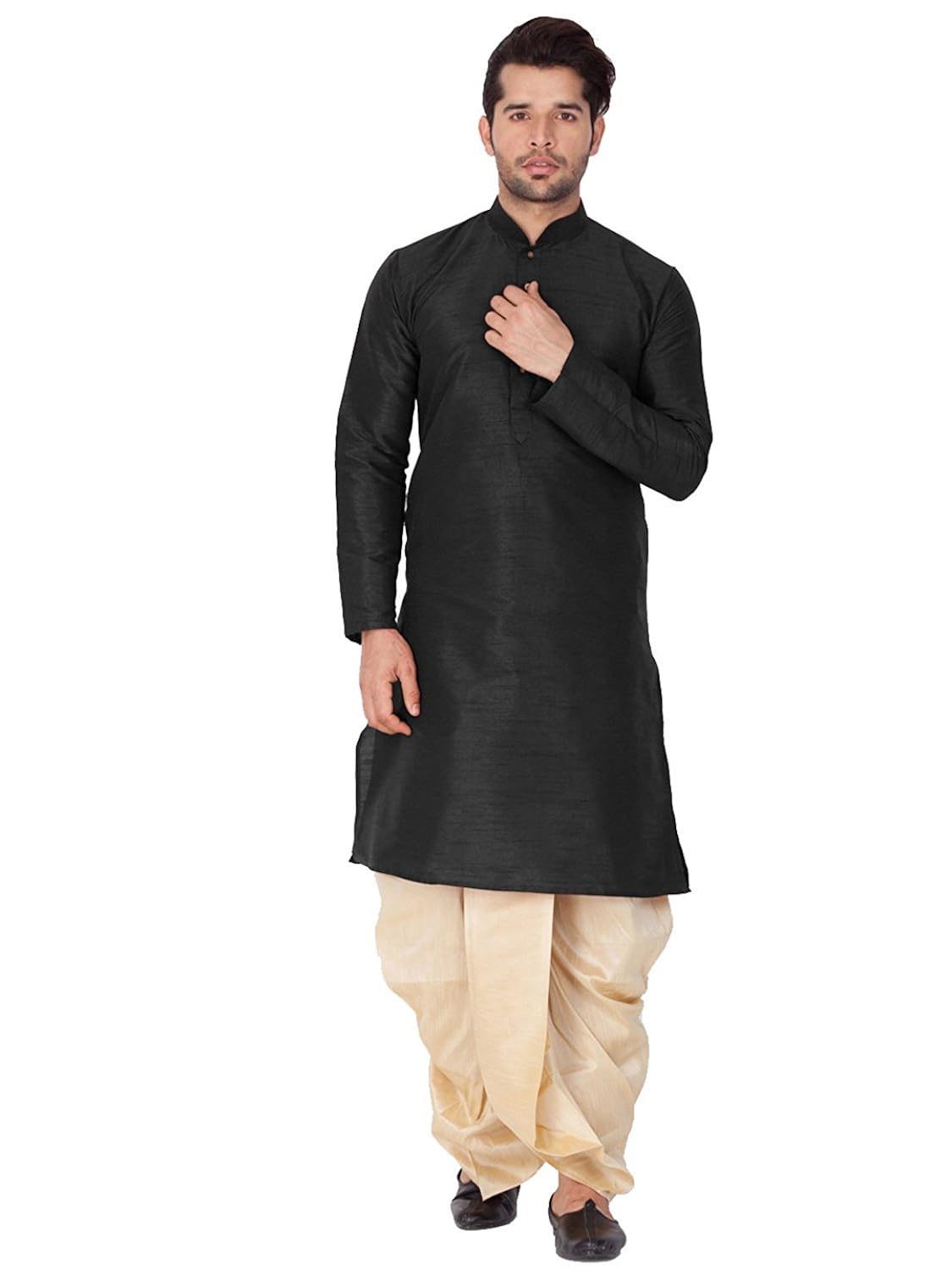 royal kurta dupion silk kurta dhoti for men