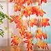 YSBER 12pcs 92 Inch Artificial Ivy Red Maple Leaf Leaves Garland Plants Vine Fake Foliage Flower Home Garden Decorations
