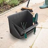Addis Garden Leaf Lawn Cuttings Scoop Tool Bucket 41x30x33cm Black view 3