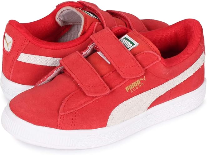 Amazon プーマ スウェード 2ストラップ スニーカー キッズ Kids Suede 2 Strap レッド 03 運動靴 スニーカー