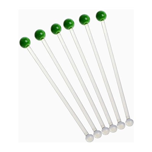 Glass Stirring Rods Set of 6 Glass Drinks Stirrers, Cocktail
