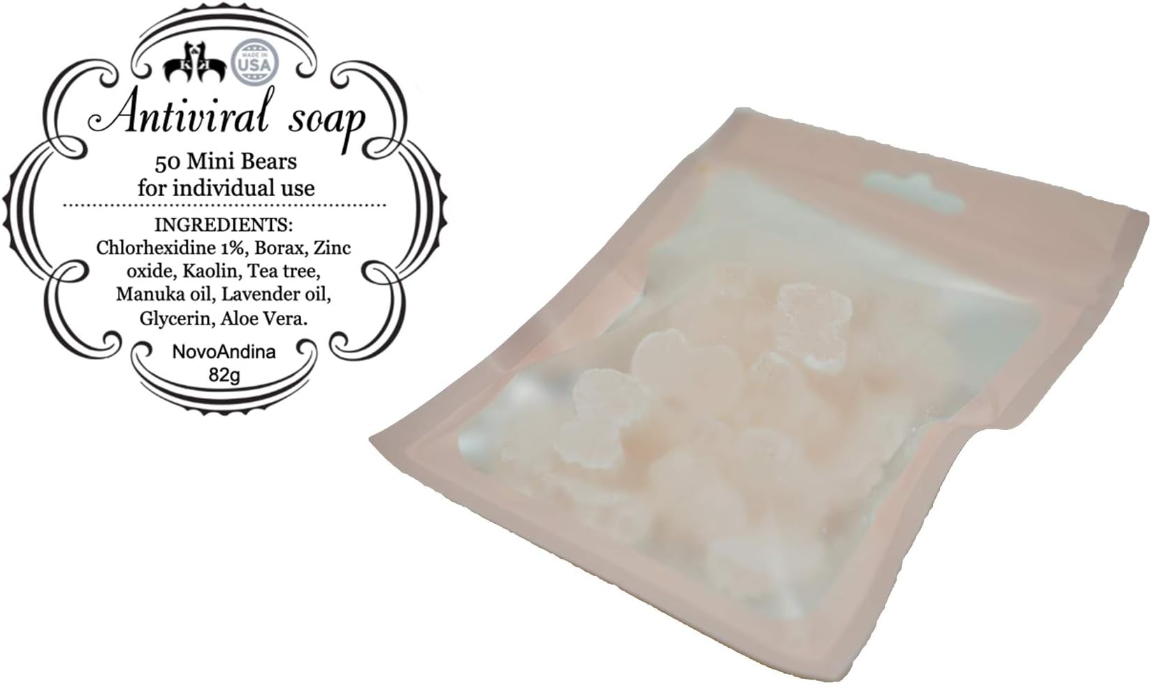 Antiviral Soap - Mini Soap Bears for Individual Use - Convenient Soaps For To-Go - Limited Stock (50 PCS)