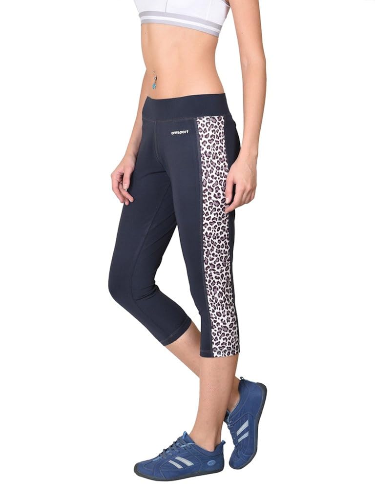 onesport women's polyester spandex jersey dark grey three fourths(onsp24dg-p)