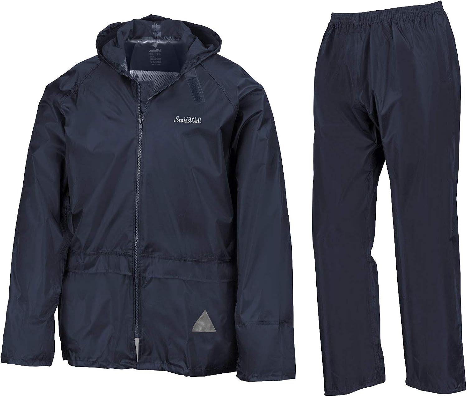 SWISSWELL Men's Rain Suit Waterproof Lightweight Hooded Rainwear for Golf, Hiking, Travel Running(Jacket & Trouser Suit) at  Men’s Clothing store