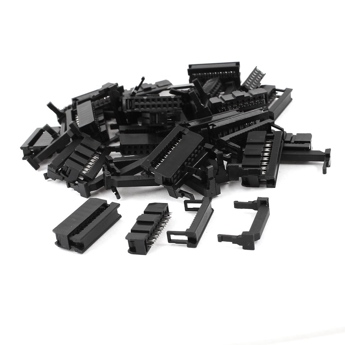 sourcing map 25 Pcs FC-16P 2x8 Pin Female Header IDC Cable Connector 2.54mm Pitch