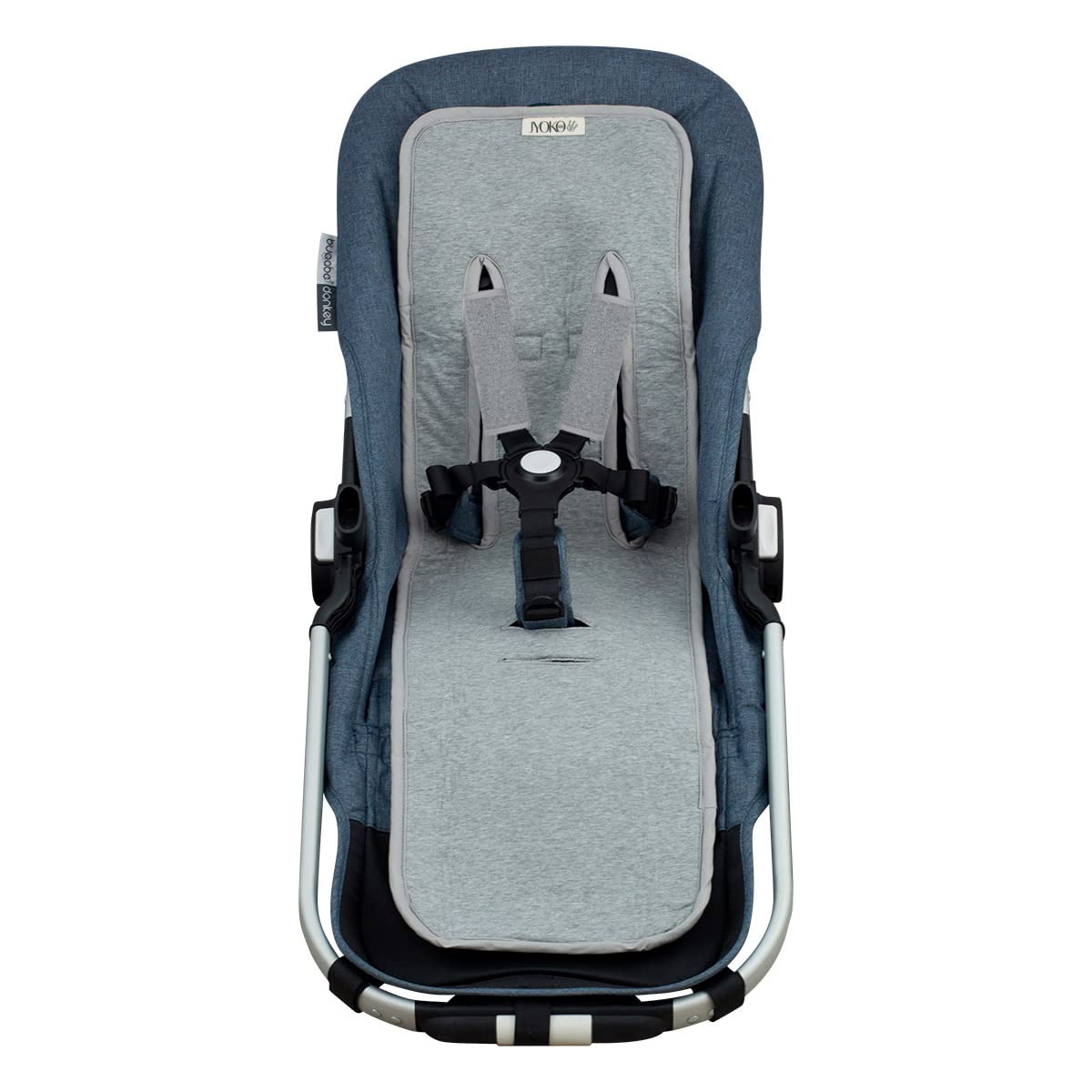JYOKO Kids Cotton pram Liner for Stroller Twin (Stone Grey)
