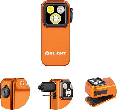 OLIGHT Oclip Pro 500 Lumen Clip On Torch USB-C Rechargeable Orange