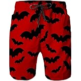 Amextrian Mens Quick Dry Swim Trunks with Mesh Lining, Summer Surf Long Beach Pants Board Shorts Bathing Suits