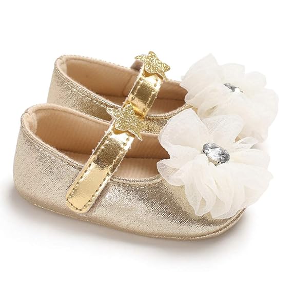 golden booties for baby girl