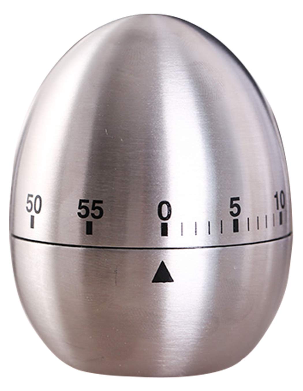 Ranvi Kitchen Timer, Egg-Shaped Stainless Steel Mechanical Rotating Timer, 60 Minutes Cooking