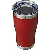 HASLE OUTFITTERS 20 oz Tumbler Bulk, Stainless Steel Tumblers with Lid, Vacuum Insulated Tumbler, Double Wall Powder Coated Cup, coffee mugs, Wine Red, 1 Pack