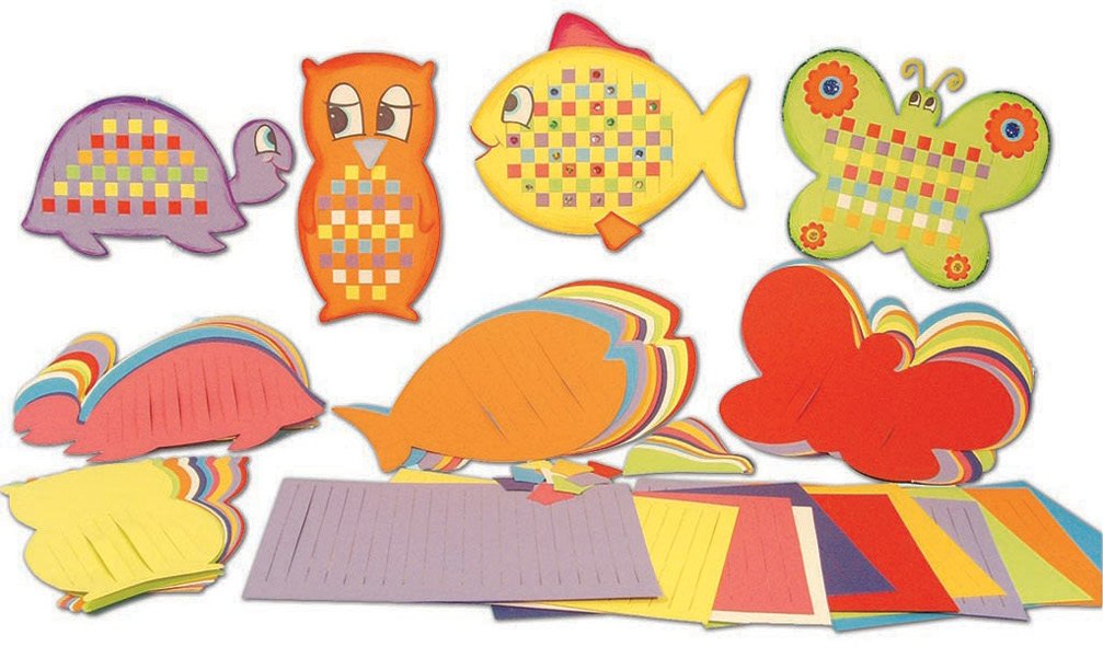 Springboard 10370 Pre-Cut Primary Weaving Shapes Activity (Pack of 40)