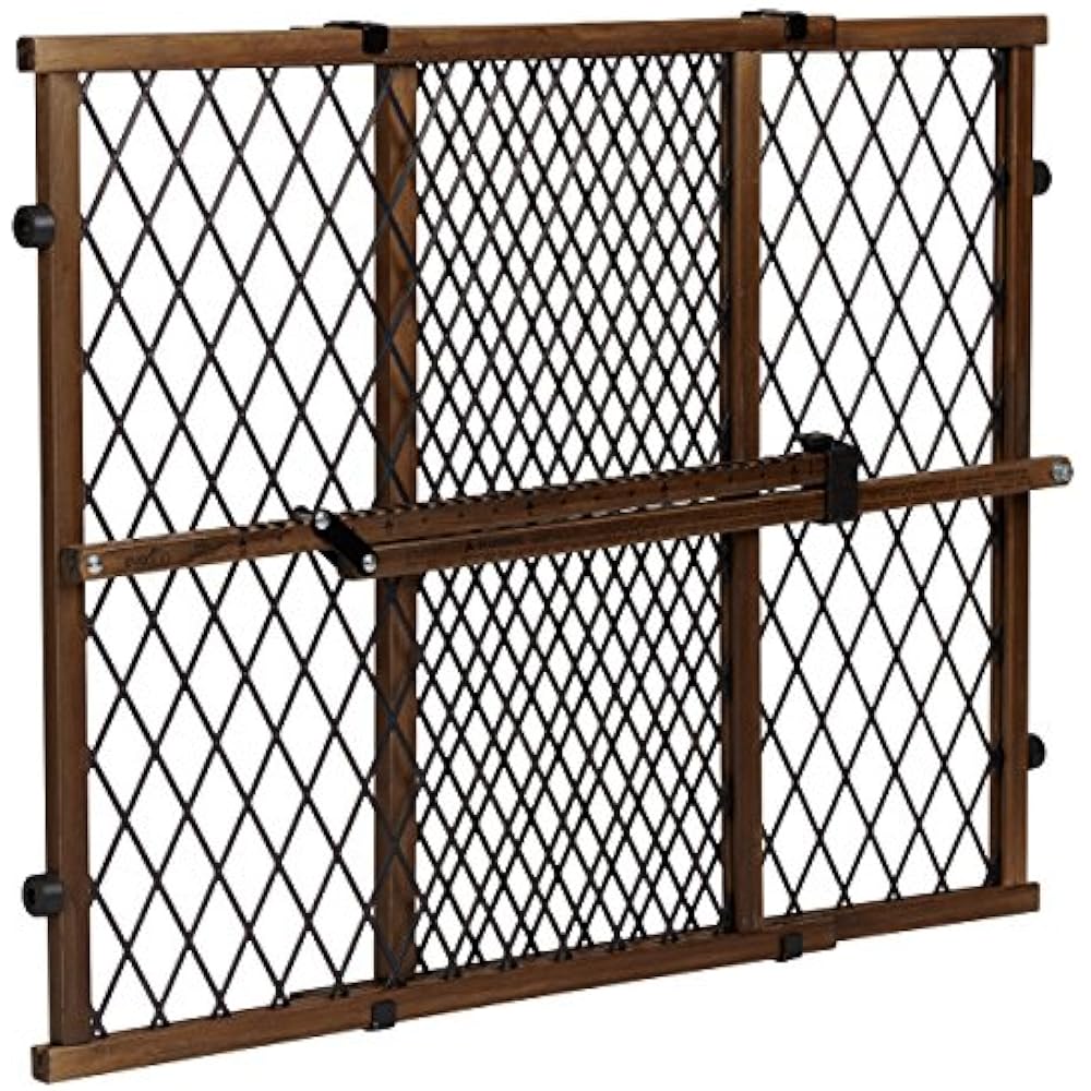 Evenflo Position And Lock Farmhouse Pressure Mount Gate, Dark Wood Baby