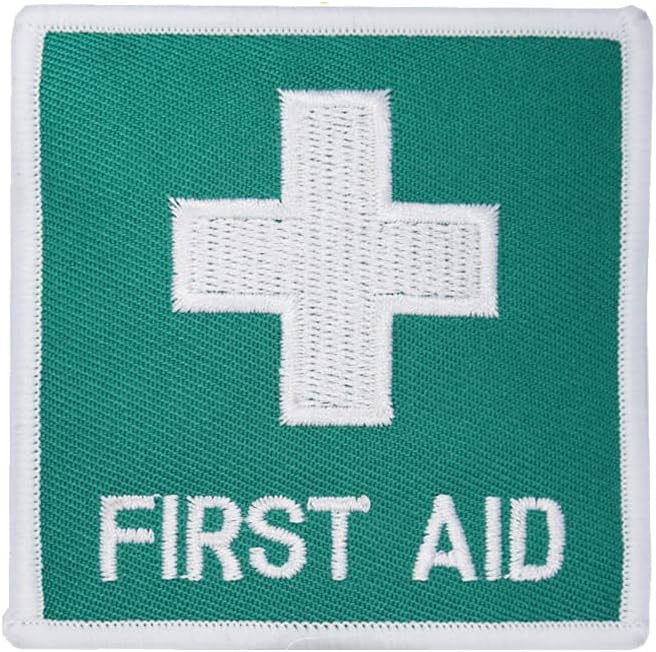 Mixed Media - Medical Green First Aid Embroidered Iron On Patch Nurse Doctor Emblem