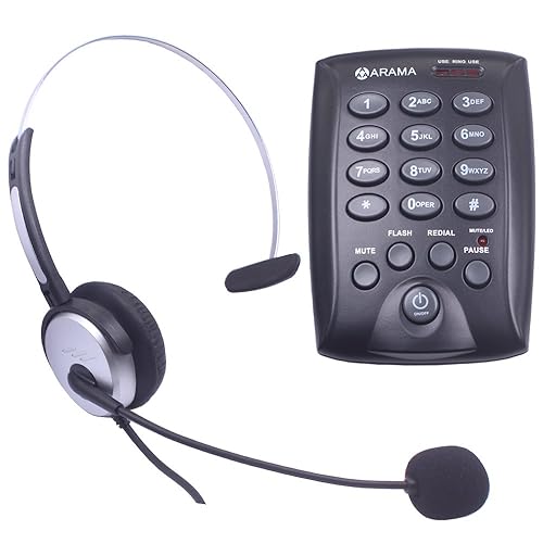 Arama Call Center Dialpad with Headset Corded telephone with