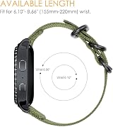 FINTIE Woven Nylon Band for Garmin Vivoactive 3 645 245 Samsung Gear S2/Sport view 2