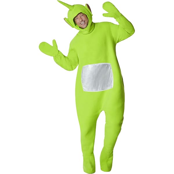 Déguisement Tinky Winky Teletubbies Taille L-XL | Costume Adulte Complet (combinaison, Tête, Gants, Surbottes)
