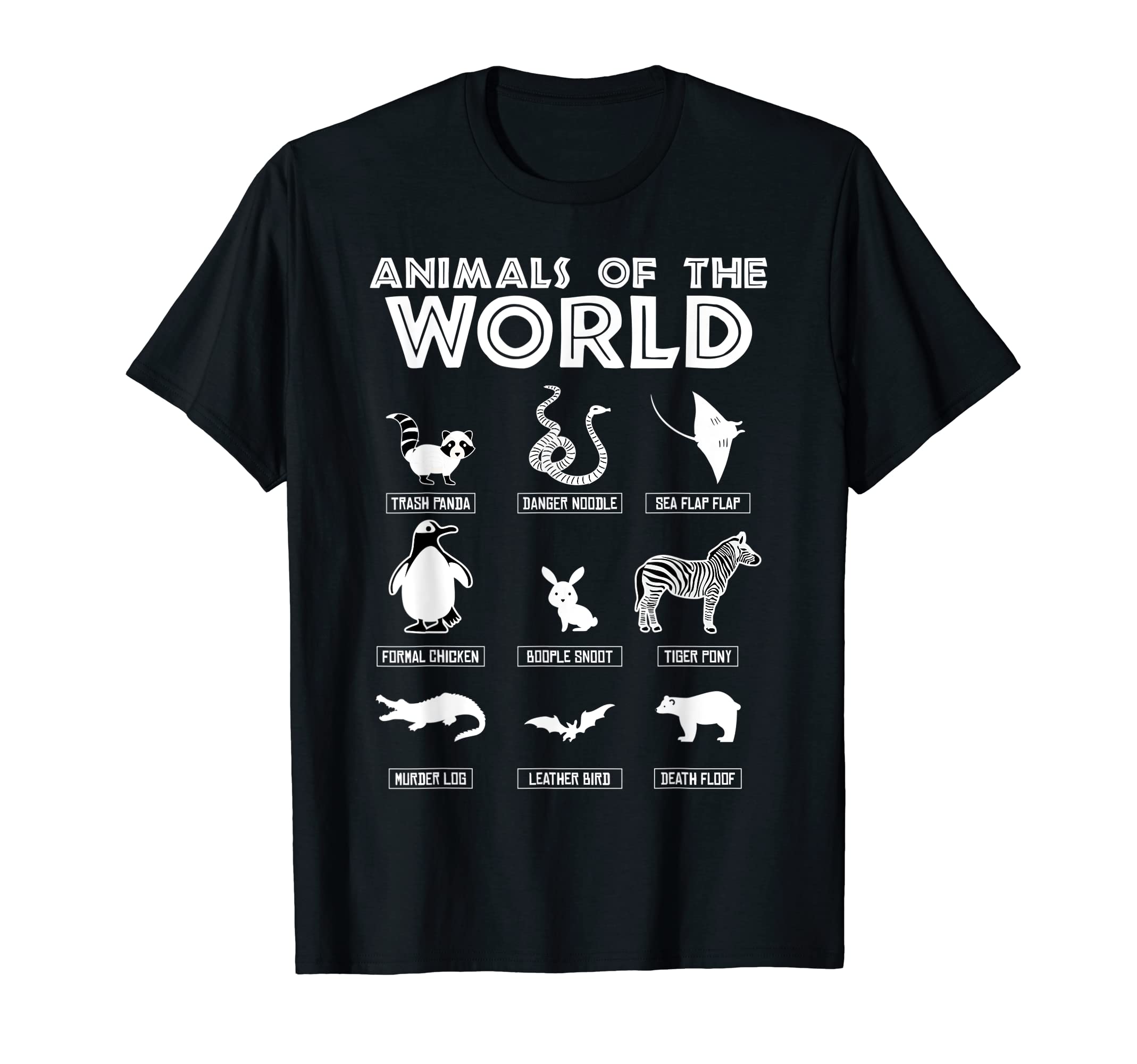 Animals Of The World T-Shirt, Funny Animal Tee