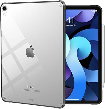 Amazon Com Dadanism Ipad Air 4 Case 2020 Ipad 10 9 Case Support Apple Pencil Charging Flexible Tpu Air Pillow Edge Bumper Cushion Combines Ultra Slim Transparent Hard Pc Back Cover Shell Black Electronics