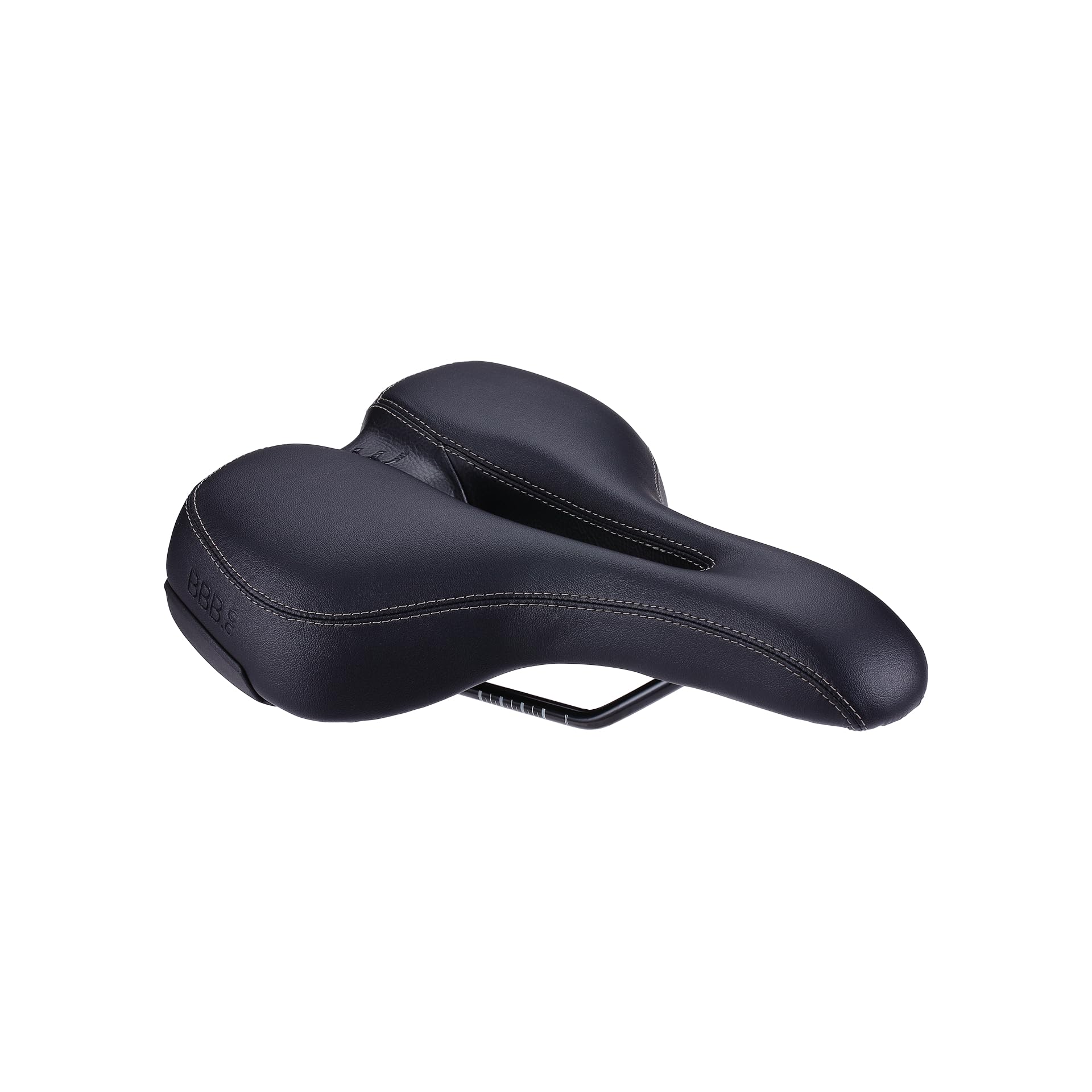 BBB Cycling SoftShape Active Bicycle Saddle I Bike Seat Unisex I Sportive Design Bike Saddle With Cut-Out I BSD-122, Black