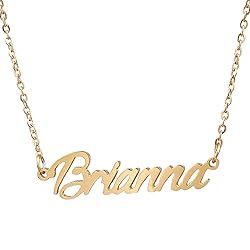 AOLO Gold Plated Cursive Names Necklace Friendship