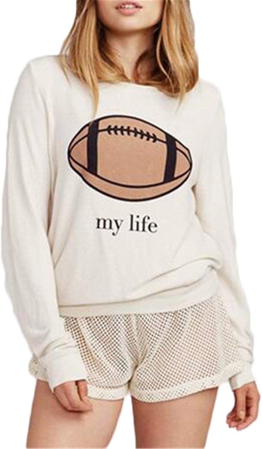 Women's Football Graphic Print Sweatshirt Long Sleeve Pullover Tops: Amazon.ca: Clothing 